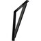 Ekena Millwork Traditional Wrought Iron Bracket, (Single center brace), Powder Coated Black 1 1/2"W x 12"D x 15"H BKTM01X12X15STR - alternate 1